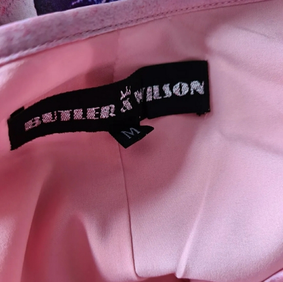 Butler & Wilson floral dress size medium short sleeve kimono kaftan satin look - Picture 8 of 10